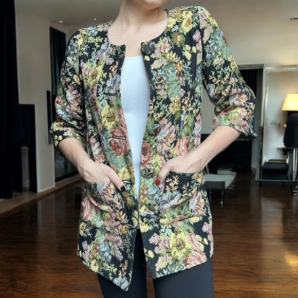 Laguna Moon Jackets & Blazers - Vintage Floral Tapestry Jacket